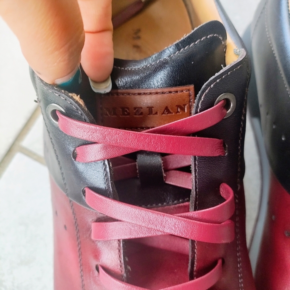 MEZLAN Italian Patina Calfskin Multitone Sneakers Men's 13 - Picture 11 of 16